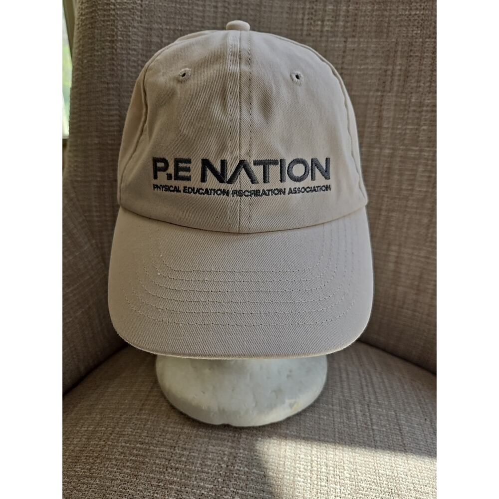 P.E Nation Worldwide Strapback Baseball Cap Pink One Size Blush Embroidered